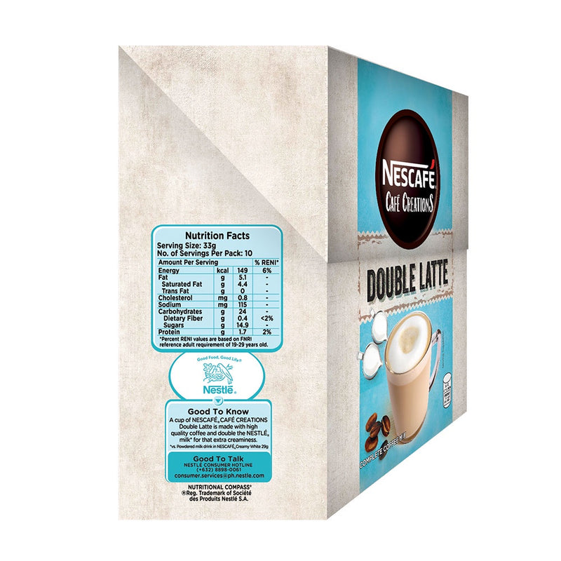 NESCAFÉ Cafe Creations Double Latte Coffee Mix 33g - Pack of 30