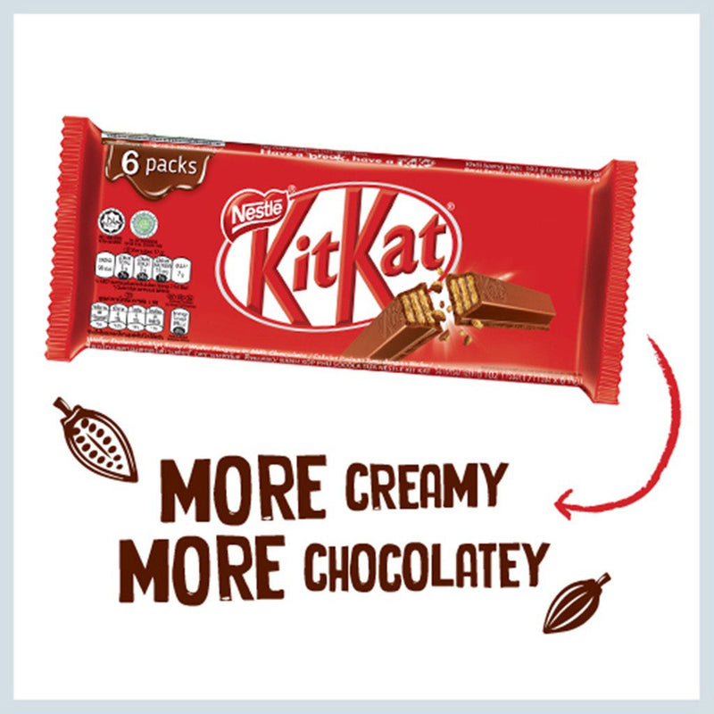 KITKAT 2 Finger Milk Chocolate Bar Flowrap 6-Pack 17g