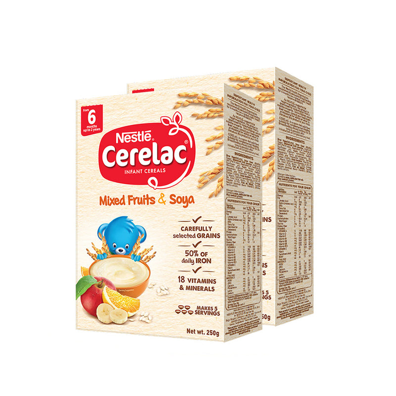 CERELAC Mixed Fruits & Soya Infant Cereal 250g - Pack of 2